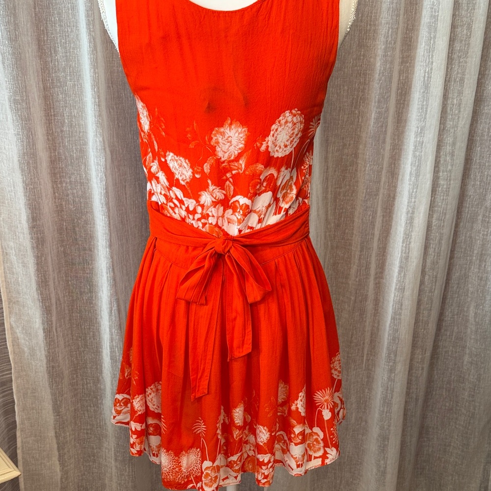 FARM Rio Red Floral Mini Dress - Picture 6 of 15